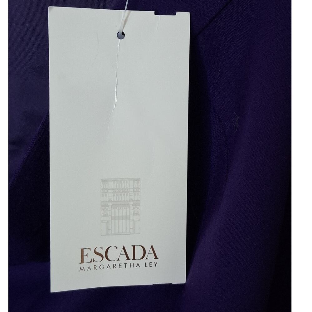 NWT Ladies Escada Rock Skirt Royal Purple Wool Pencil Skirt Size 44 / US Size 14 - Picture 5 of 5